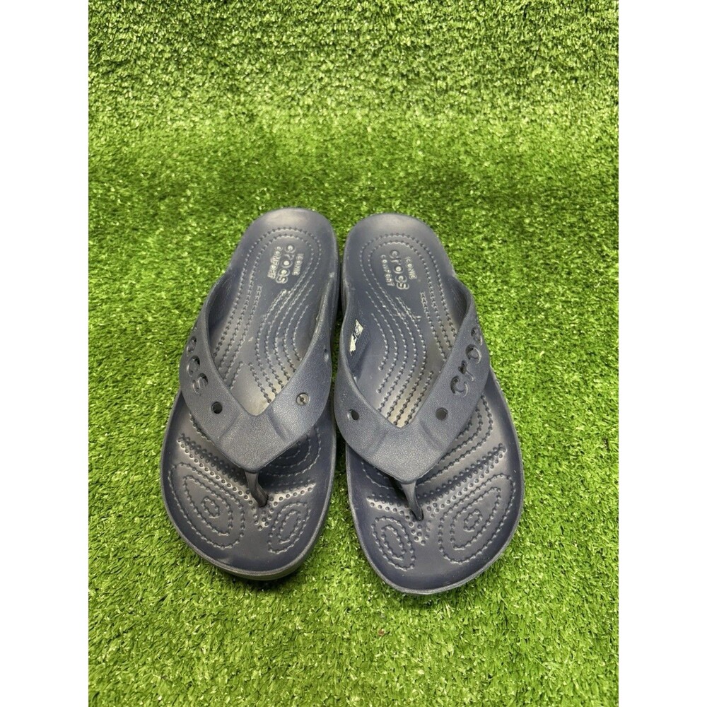 Crocs Rubber Thong Flip Flops Sandals Navy Blue Women’s Size 7 Waterproof